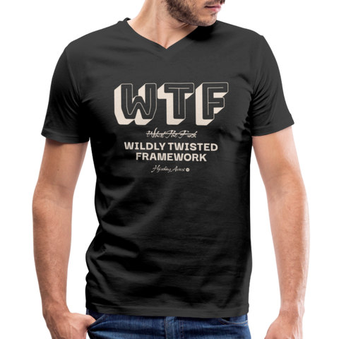 WTF V Neck - black