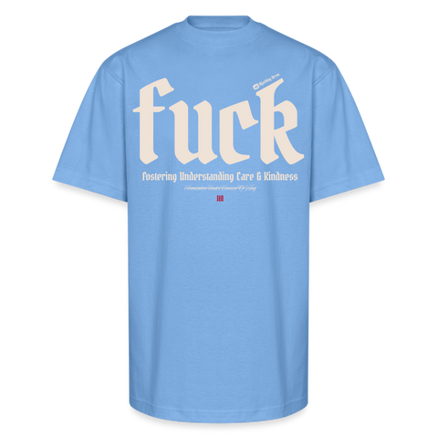 FUCK Beige Acro Heavy Tee - sky blue