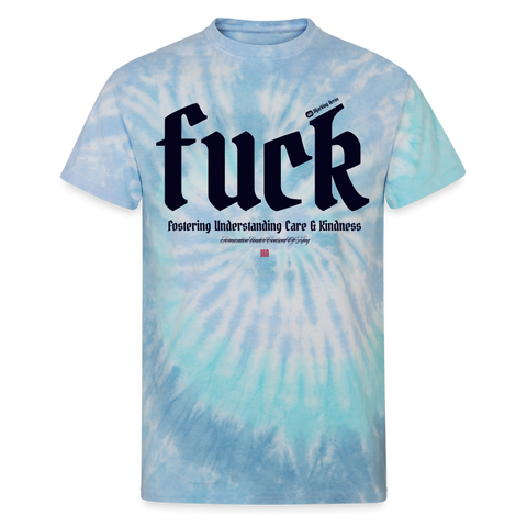 FUCK Blue Acro Tee - blue lagoon