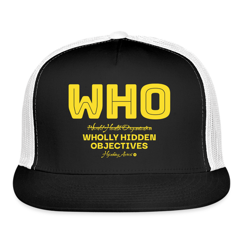 WHO Truckers Hat - black/white