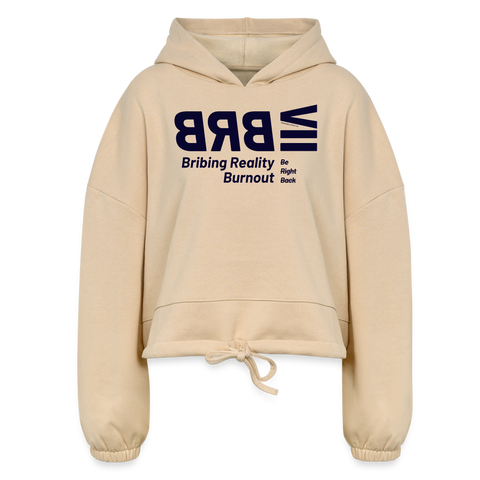 BRB Blue Acro Cropped Hoodie - nude