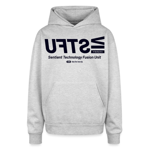 STFU Blue Acro Oversized Hoodie - heather grey