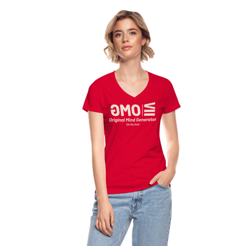 Women's V-Neck T-Shirt - red