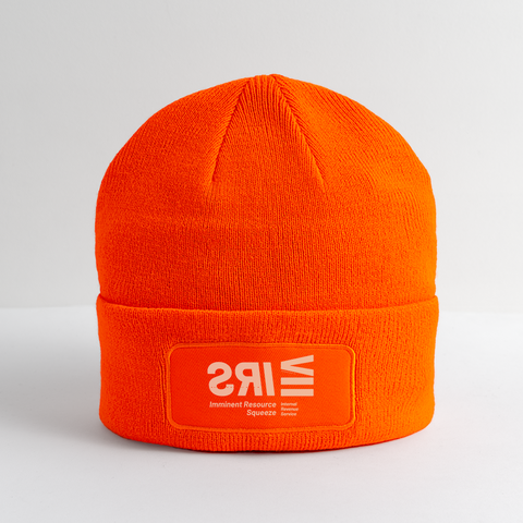 IRS Beige Acros Beanie - neon orange