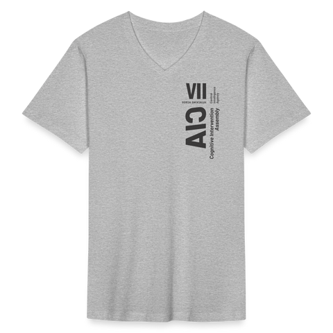 CIA Off White V Neck - heather gray