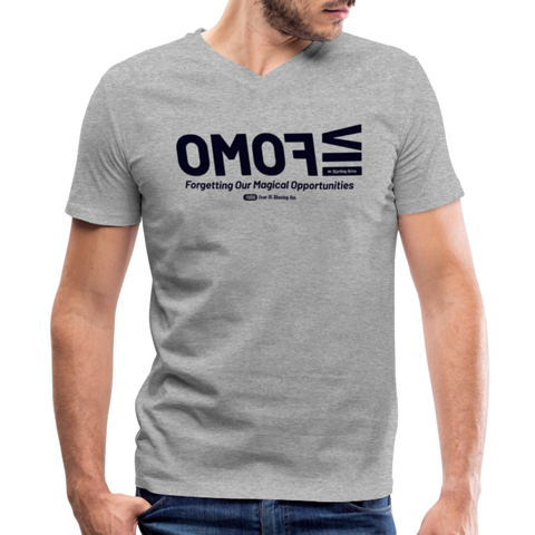 FOMO Blue Acro B&C V Neck - heather gray