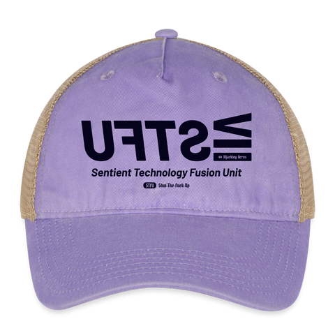 STFU Blue Acro Hat - washed purple/beige