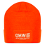 WHO Beige Acro Beanie - neon orange