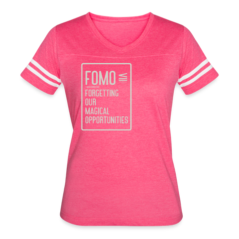 FOMO Tee - vintage pink/white