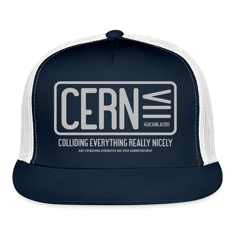CERN Trucker Hat - navy/white
