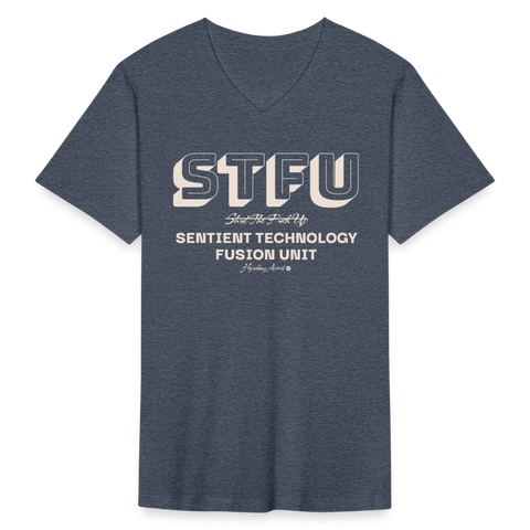 STFU V Neck - heather navy