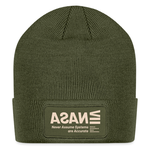 NASA Beige Acro Beanie - olive