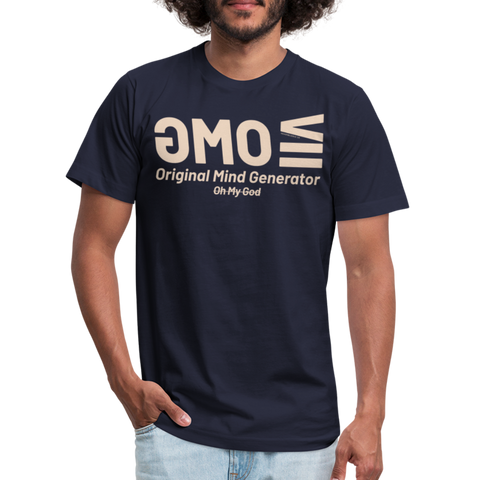 OMG Beige Acro B&C Tee - navy