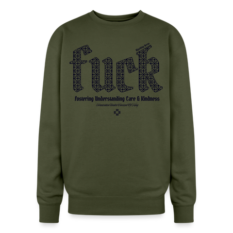 FUCK Blue Acro Oversized Sweat - olive green