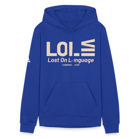 LOL Beige Acro Adidas Hoodie - royal blue