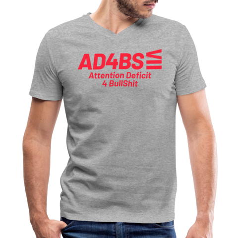 AD4BS Red Acros B&C V Neck - heather gray