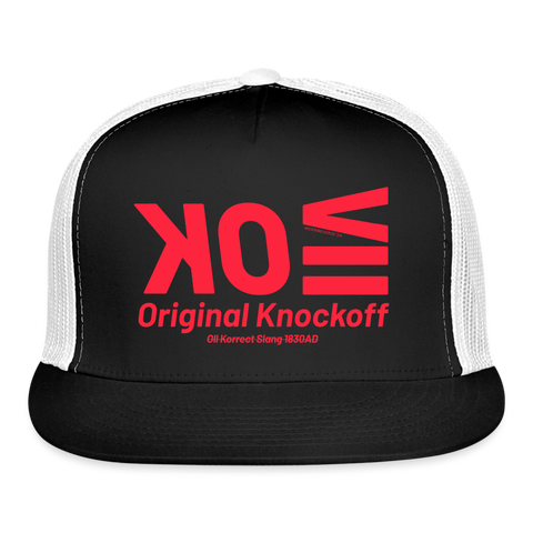 OK Red Acro Trucker Hat - black/white