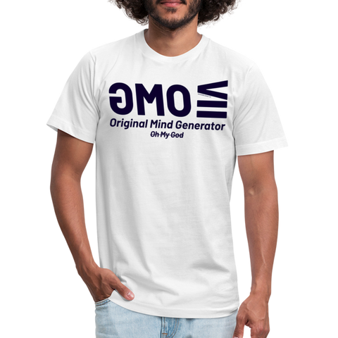 OMG Blue Acro B&C Tee - white