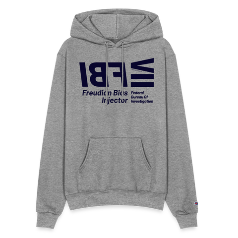 FBI Blue Acros Champion Hoodie - heather gray