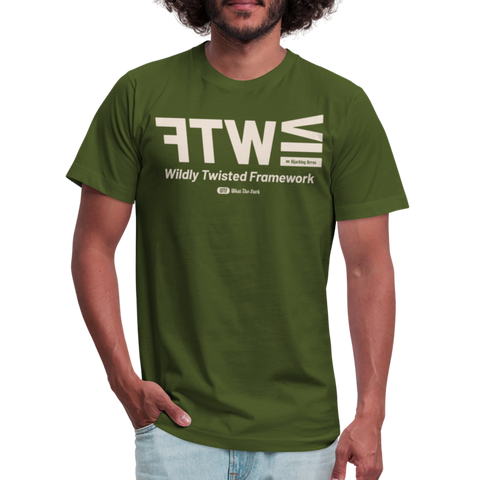 WTF Beige Acro B&C Tee - olive