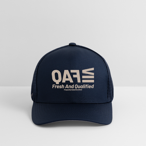 FAQ Beige Acro BaseBall Hat - navy