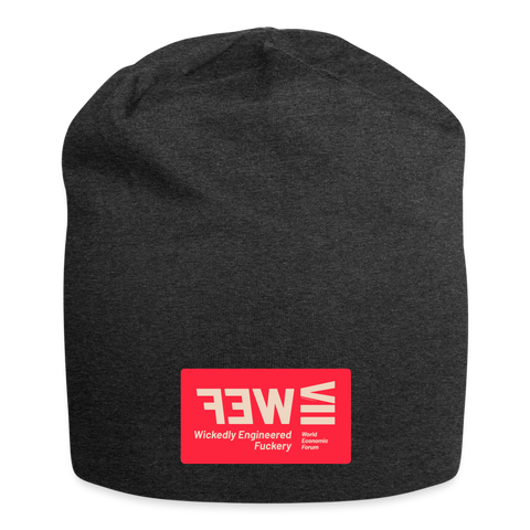 WEF Beige Acro  Beanie - charcoal grey