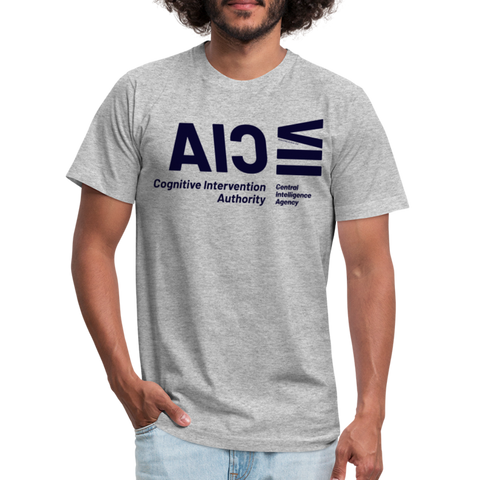 CIA Blue Acro B&C Tee - heather gray