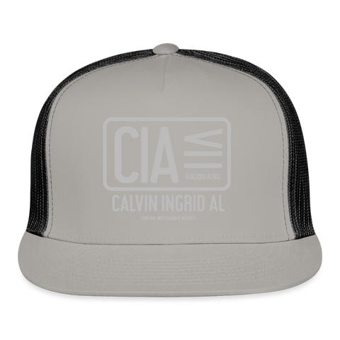 CIA Truckers Hat - gray/black