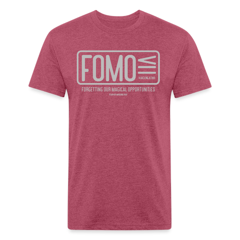 FOMO Tee - heather burgundy