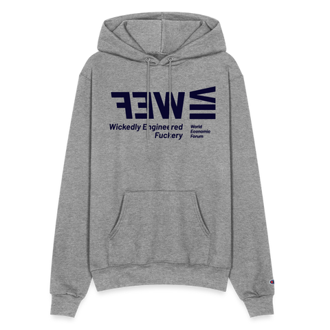 WEF Blue Acro Champion Hoodie - heather gray