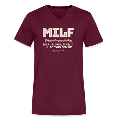 MILF V Neck - maroon