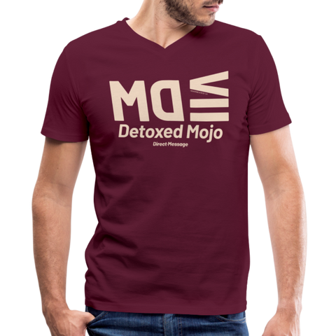 DM Beige Acro B&C V Neck - maroon