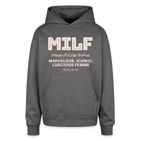 MILF Oversized Hoodie - graphite gray