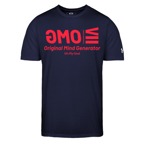 Red Acro Under Armor Tee - navy