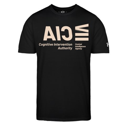 CIA Beige Acro Under Armor Tee - black