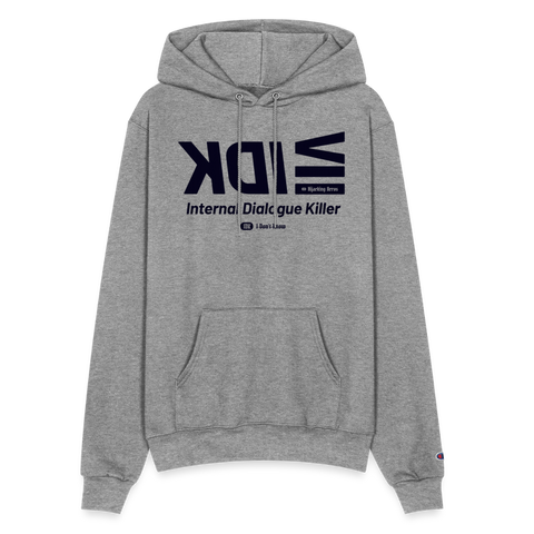 IDK Blue Acro Champion Hoodie - heather gray