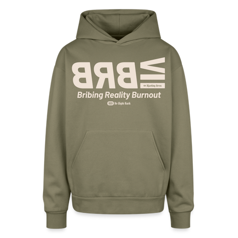 BRB Beige Acro Oversized Hoodie - olive