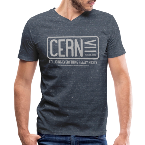 CERN V Neck - heather navy