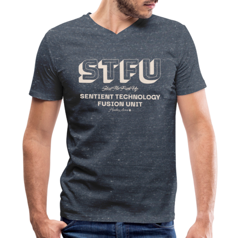 STFU V Neck - heather navy