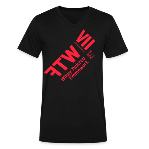 WTF Red Acro V Neck - black