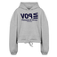 POV Beige Acro Cropped Hoodie - heather gray