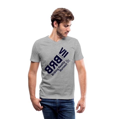 BRB Blue Acro V Neck - heather gray