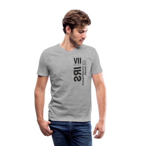 IRS Off Black V Neck - heather gray