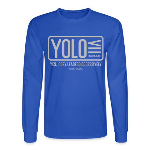 YOLO Long Sleeve - royal blue