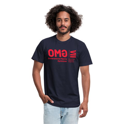 GMO Red Logo Tshirt - navy