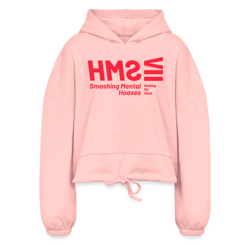 SMH Red Acro Cropped Hoodie - light pink