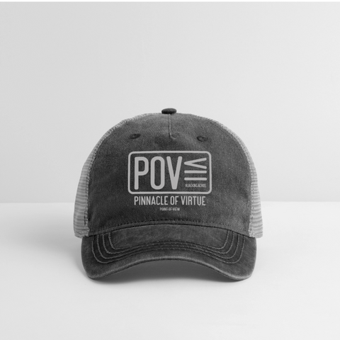 POV Vintage Hat - washed black / silver