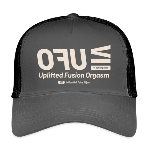 UFO Beige Acro Baseball Hat - smoke grey/black