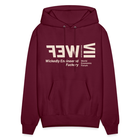 WEF Beige Acro Hoodie - burgundy