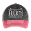 FUCK Vintage Hat - washed pink / silver 
